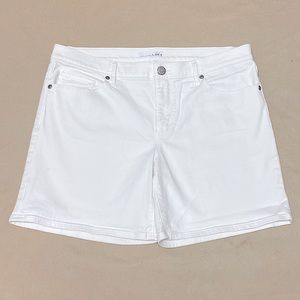 LOFT White Jean Shorts